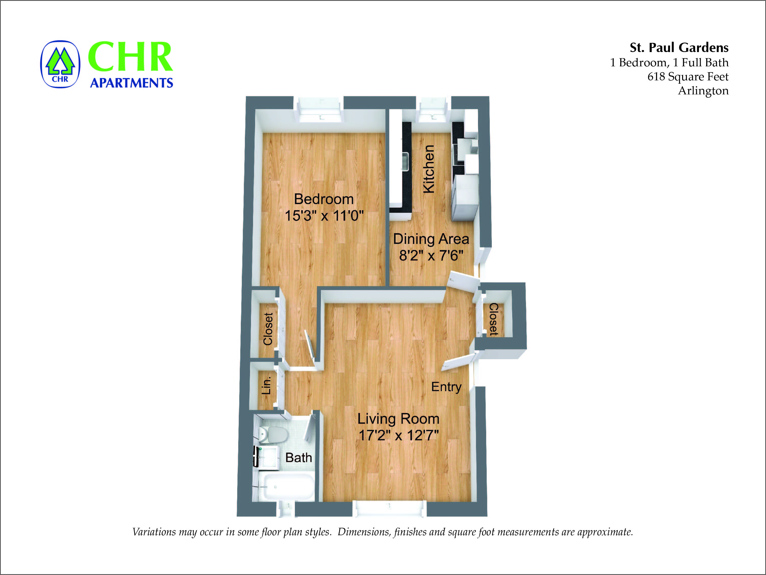 Click to view Floor plan 1 Bed/1 Bath image 5