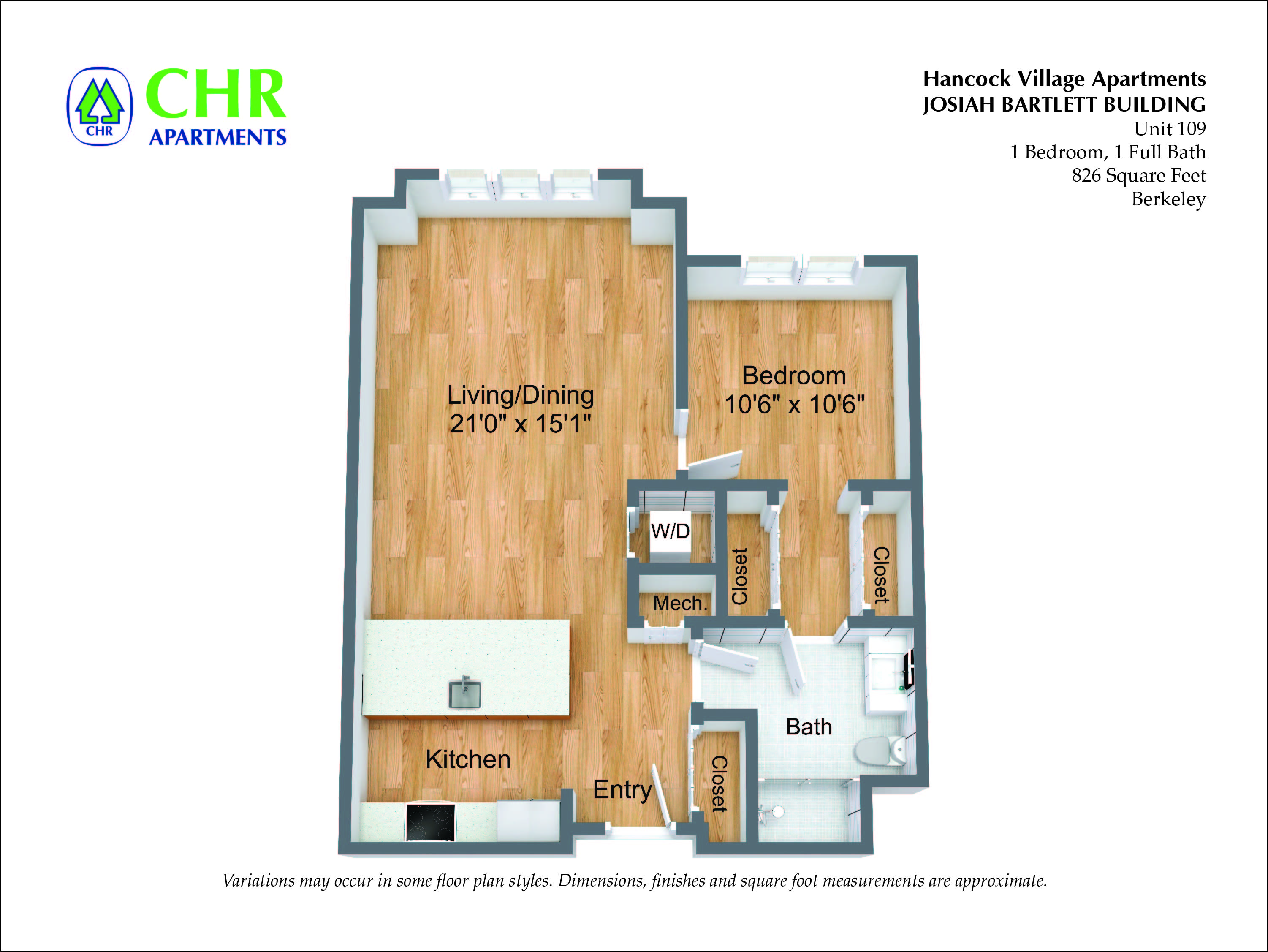 Click to view Floor plan 1 Bed/1 Bath Single Level- Brand New Construction image 4