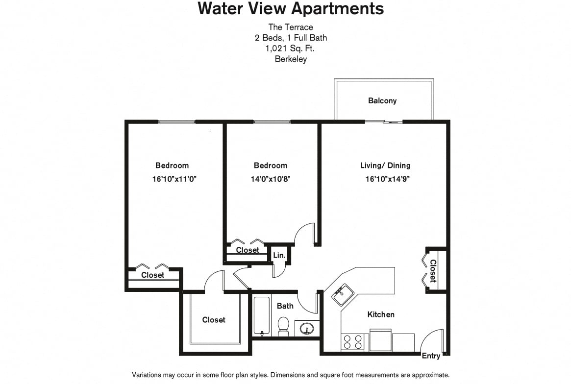 Floor plan 2 Bedroom with Balcony and A/C image 6