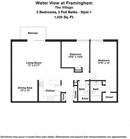 Unit E2-3F, Water View Village, Framingham