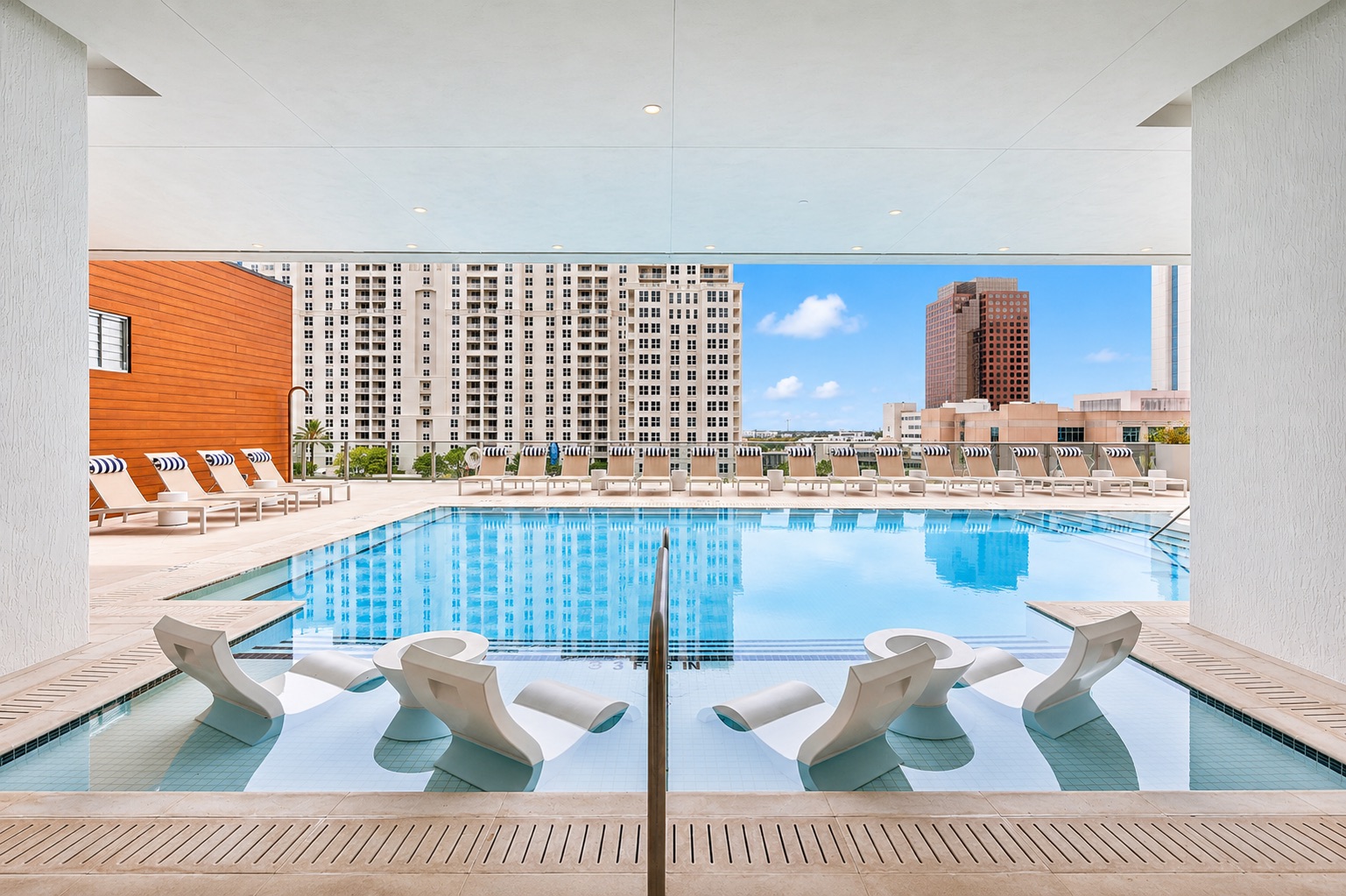 Gables Riverwalk Pool and Loungers