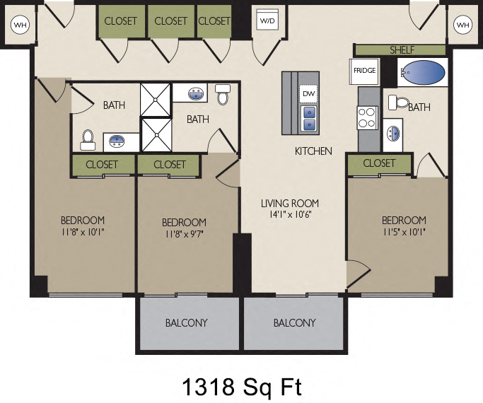 G, H, J, K, L, L1 Floor Plan