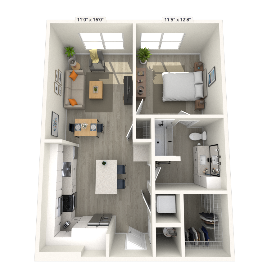 Floorplan image of unit 103