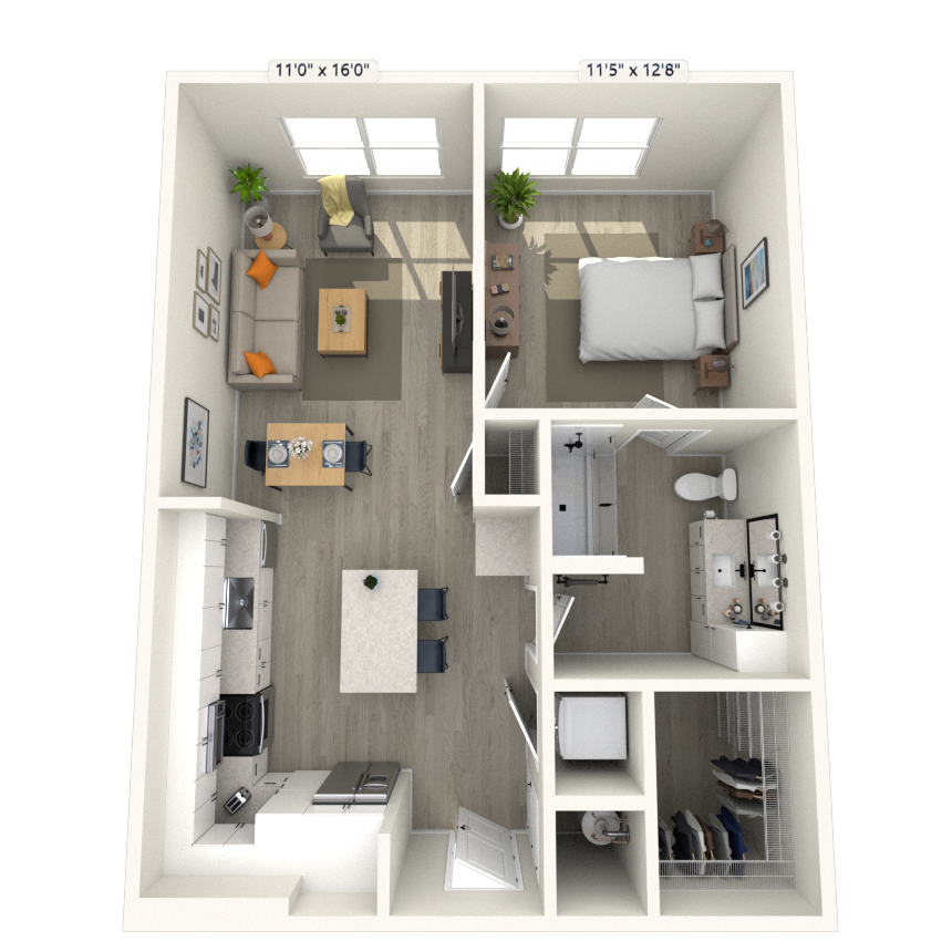 Floorplan image of unit 627