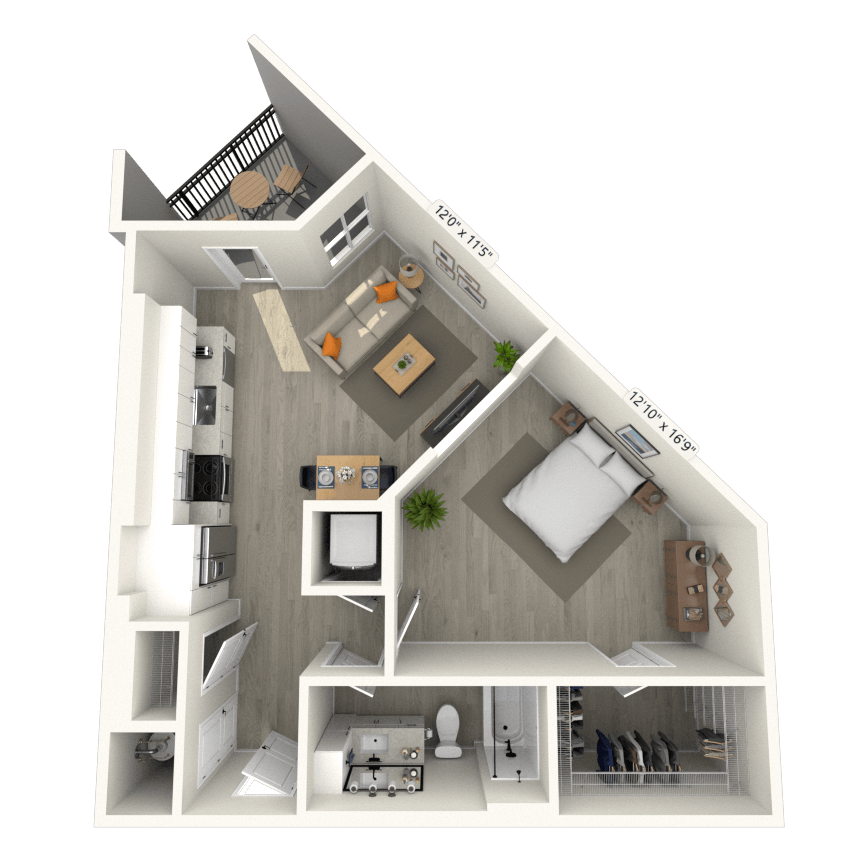 Floorplan image of unit 357