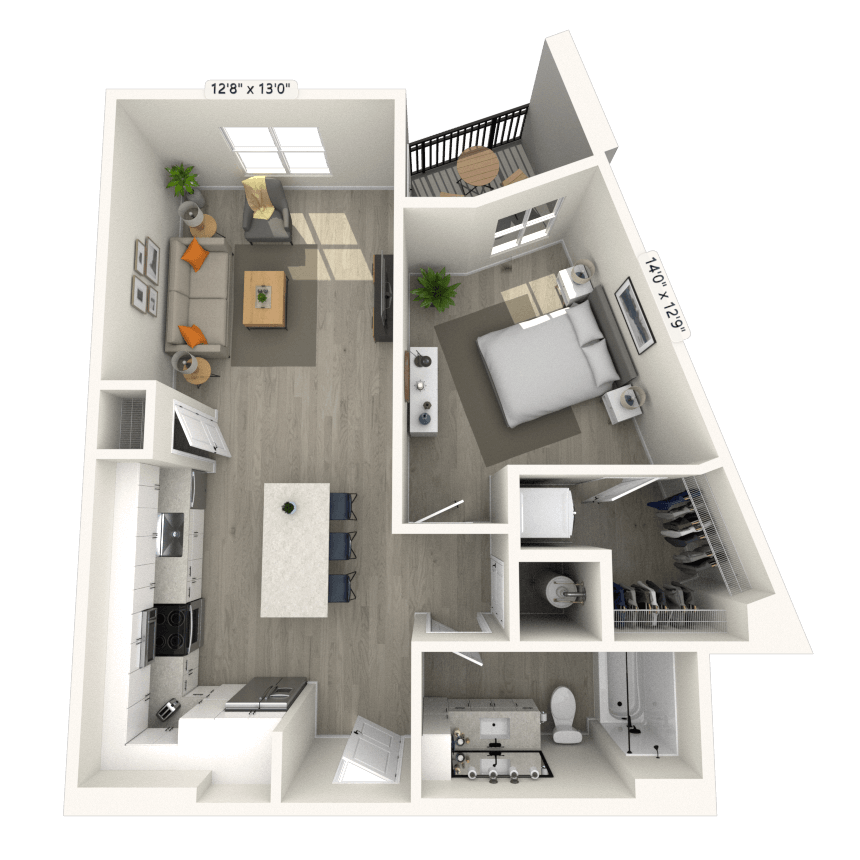 Floorplan image of unit 554