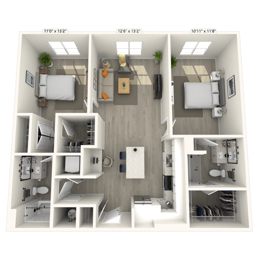 Floorplan image of unit 612