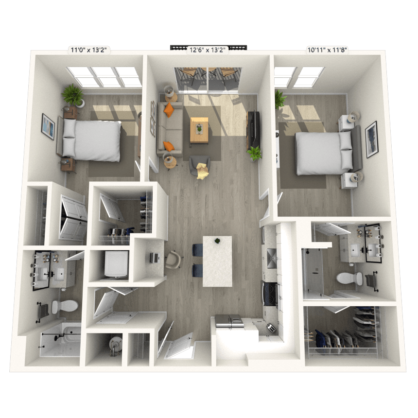 Floorplan image of unit 312