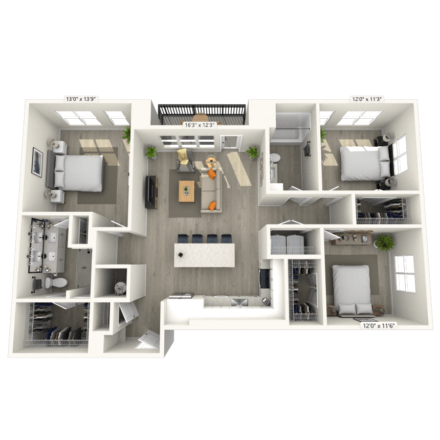 Floorplan image of unit 639