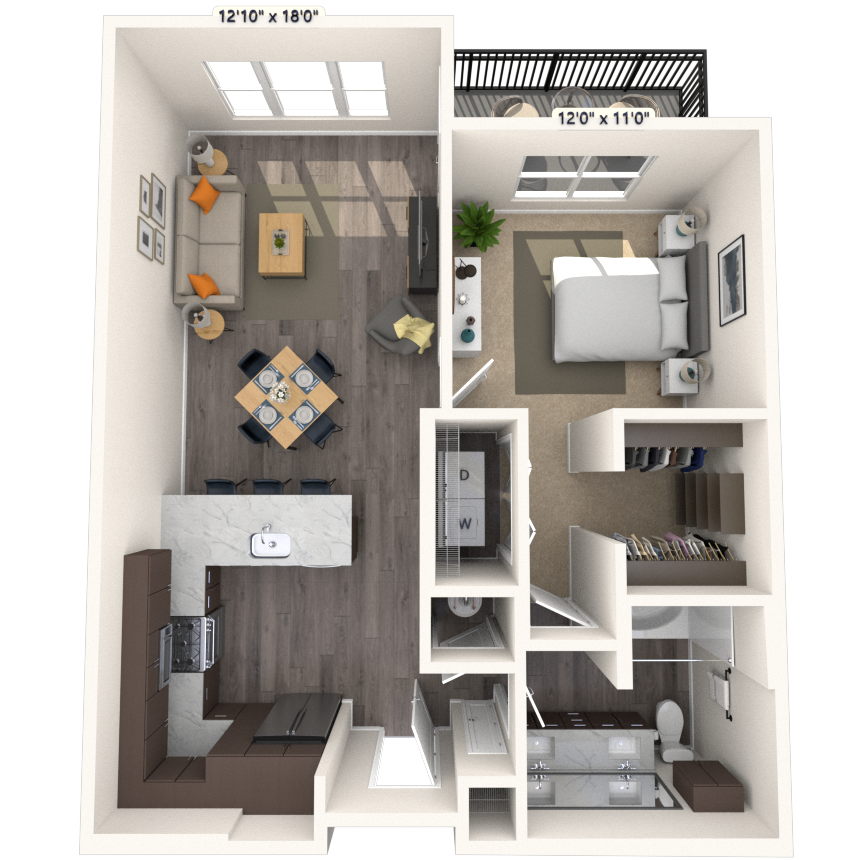 Floorplan image of unit 5304