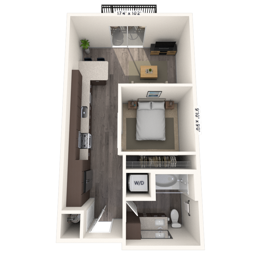 Floorplan image of unit 9113