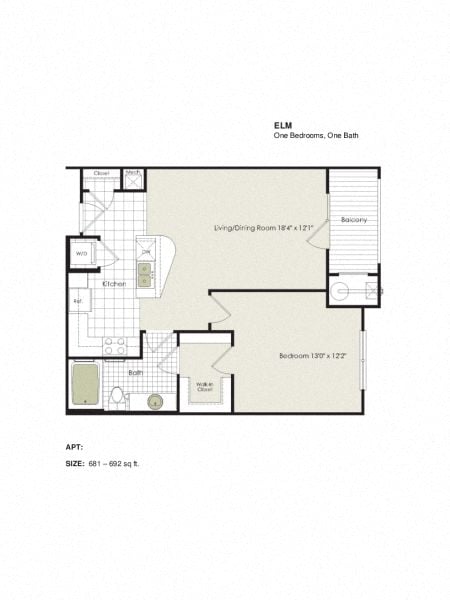 Apartment 1-624 floorplan