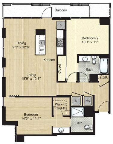 Apartment 1009 floorplan
