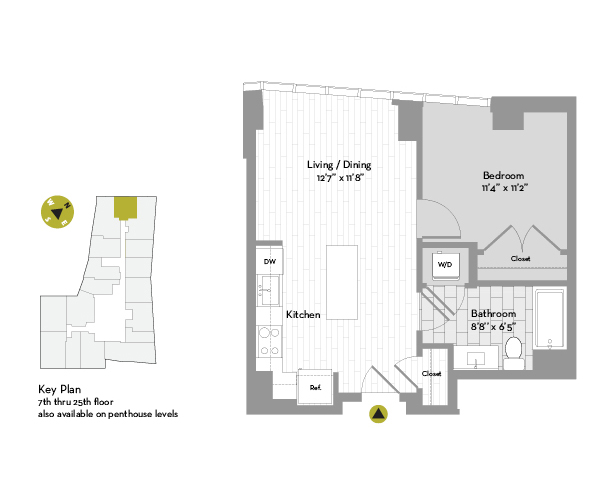 UNIT #1708 floor plan
