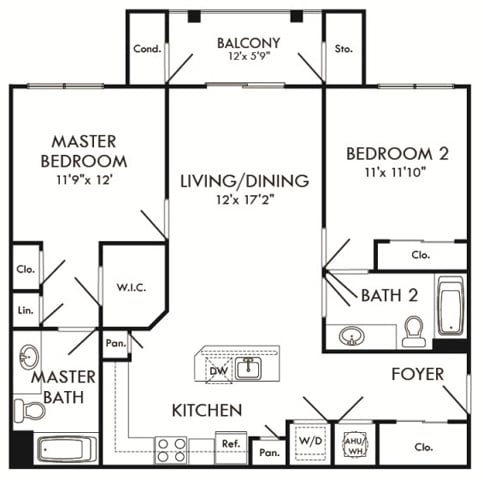 floor plan for 8651 , #311