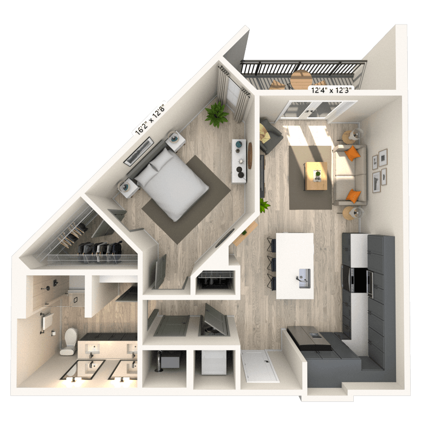 Floorplan image of unit 3026