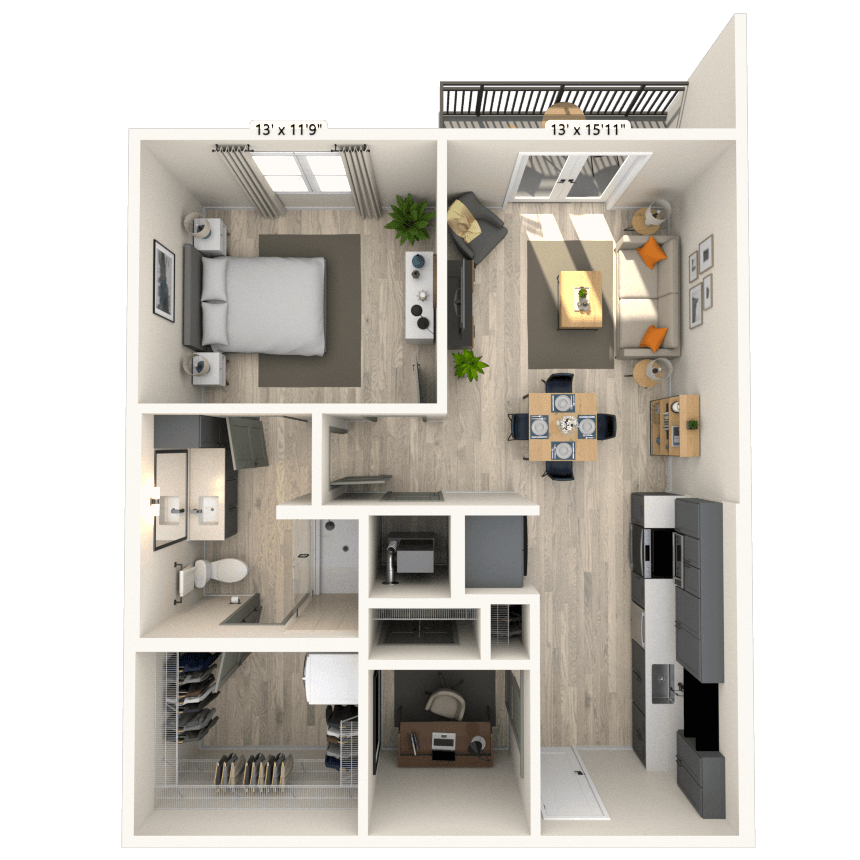 Floorplan image of unit 1012