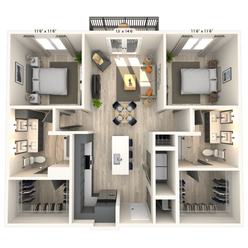 Floorplan image of unit 3054