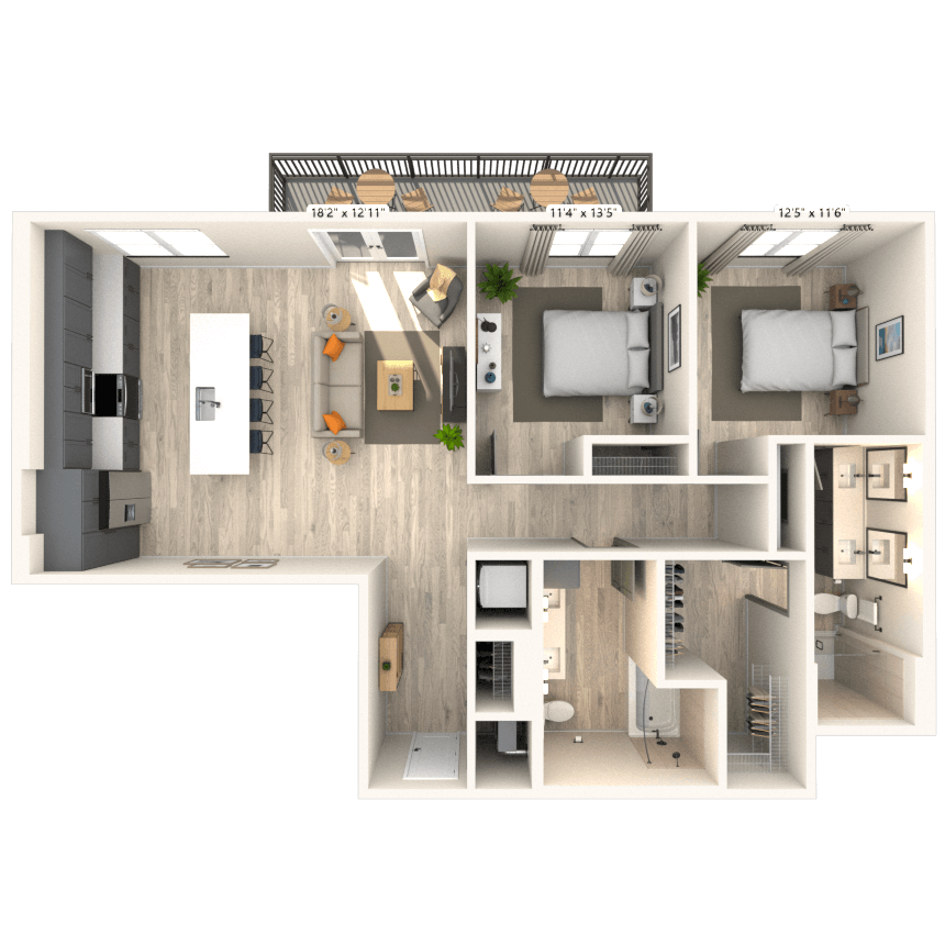 Floorplan image of unit 6021