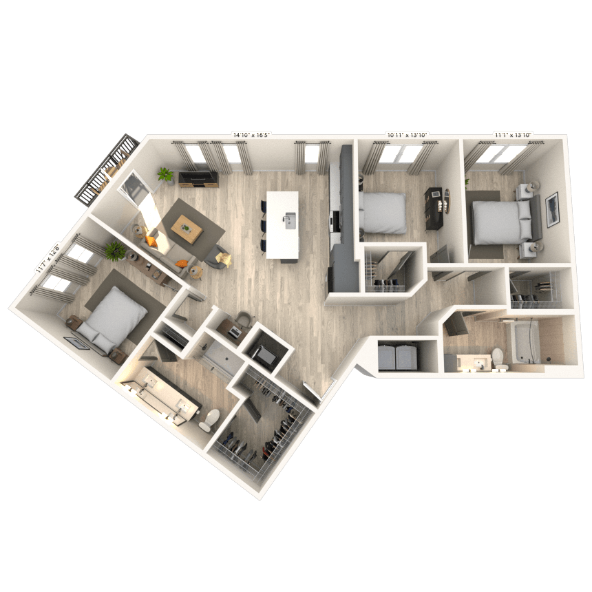 Floorplan image of unit 5063