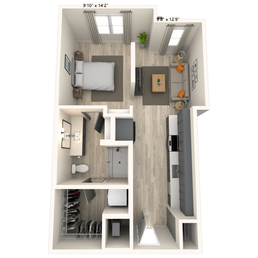 Floorplan image of unit 3041