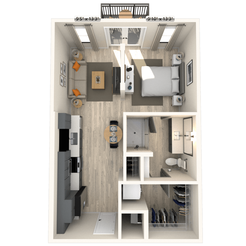 Floorplan image of unit 1011