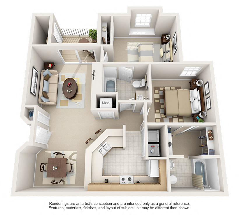 1, 2, and 3 Bedroom Luxury Apartments in Indianapolis, IN