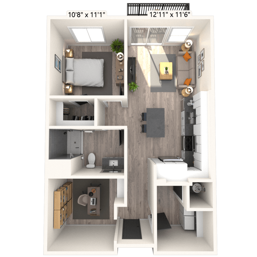 Floorplan image of unit 2220