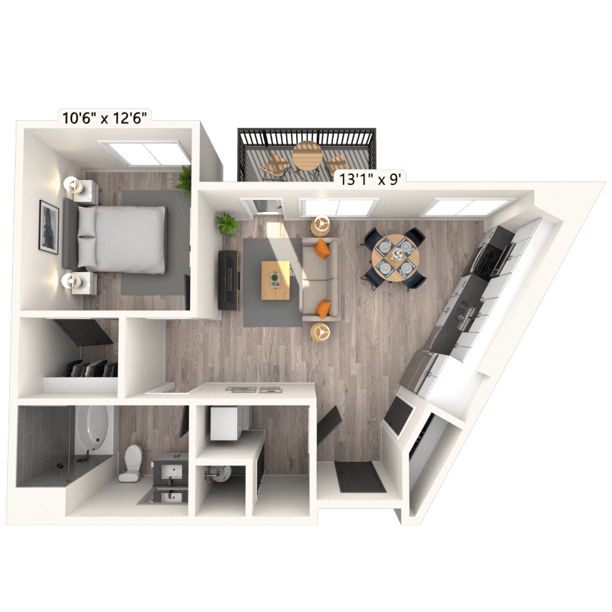Floorplan image of unit 1315