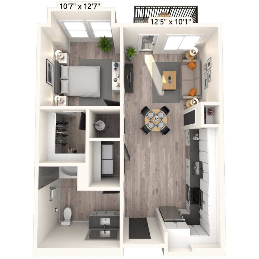 Floorplan image of unit 2210