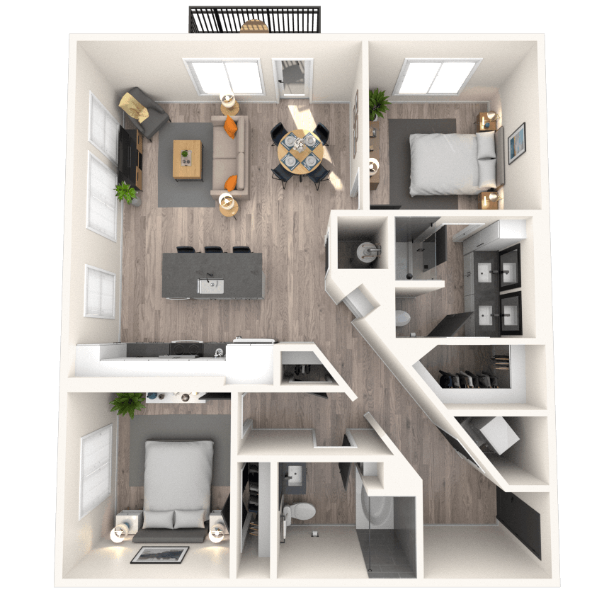 Floorplan image of unit 4102
