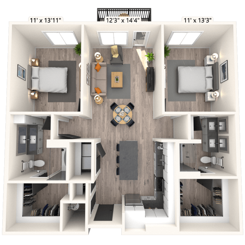 Floorplan image of unit 4207