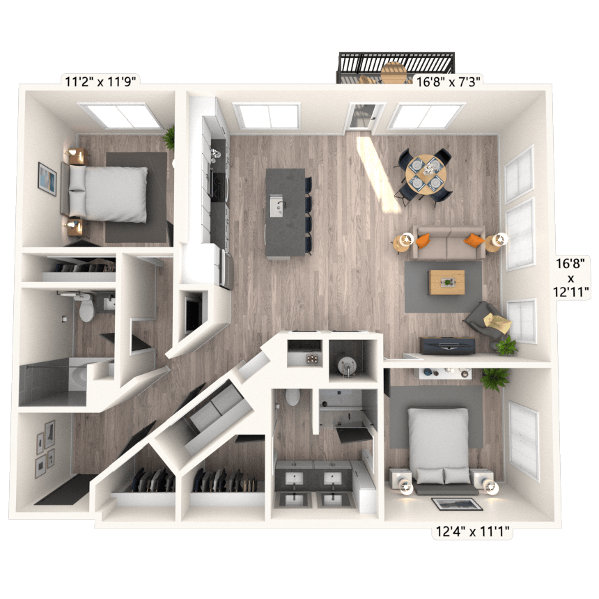 Floorplan image of unit 3212