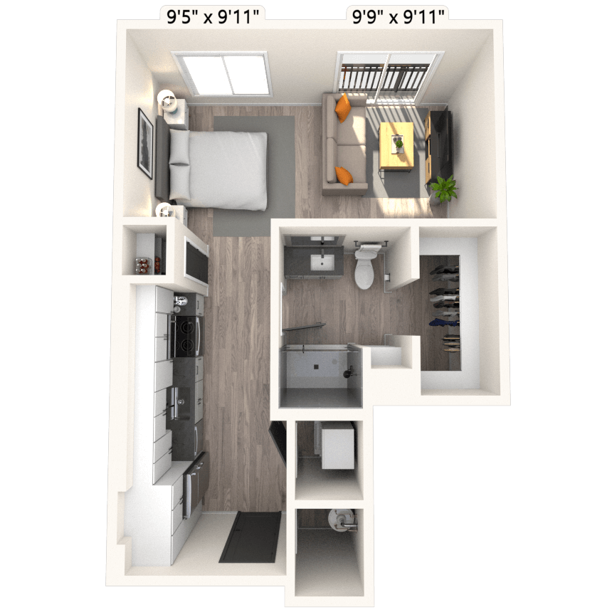 Floorplan image of unit 4419
