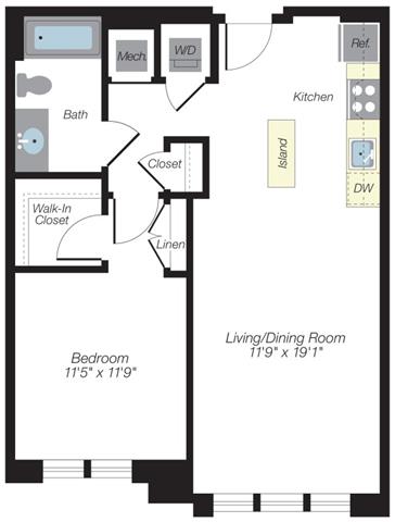 Apartment 0719 floorplan