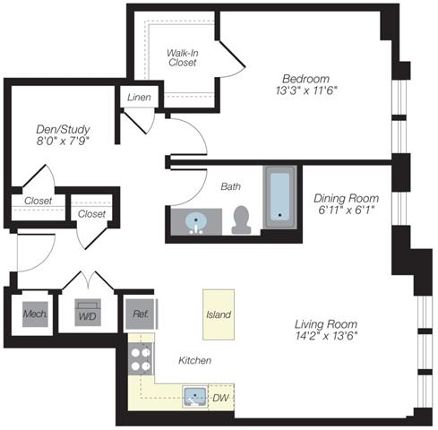 Apartment 1021 floorplan