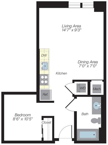 Apartment 0801 floorplan