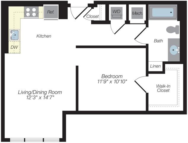Apartment 0920 floorplan