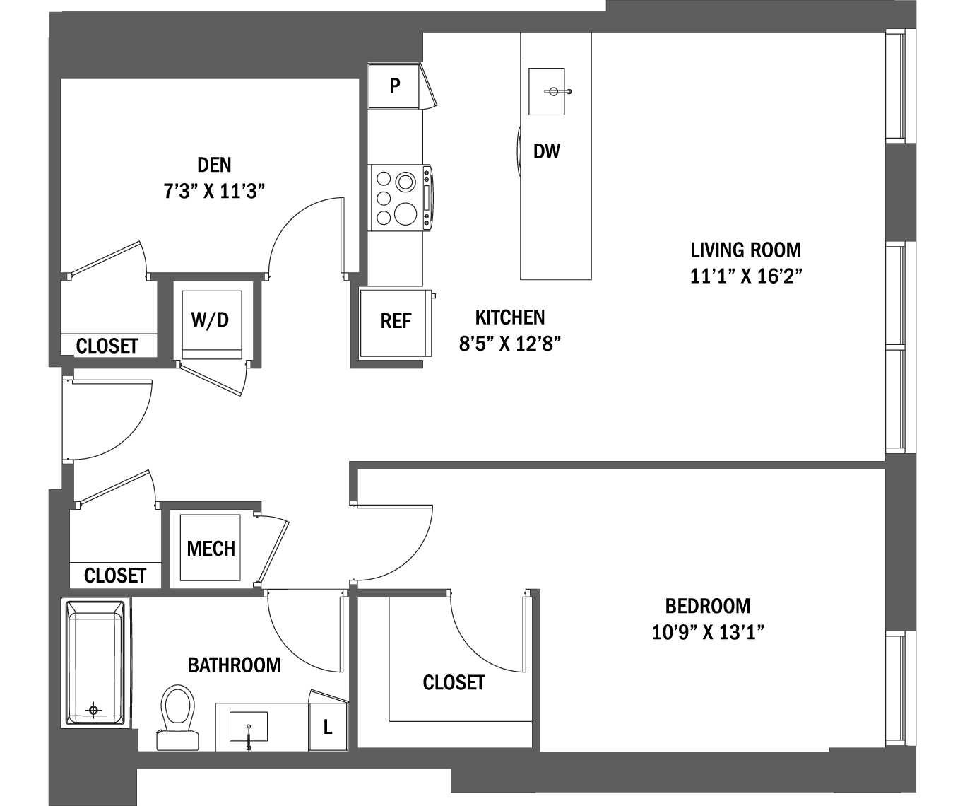 The Avery I - VII Floor Plan