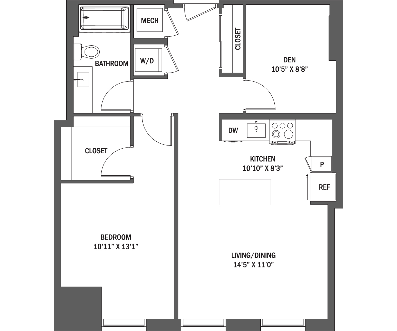 The Avery I - VII Floor Plan