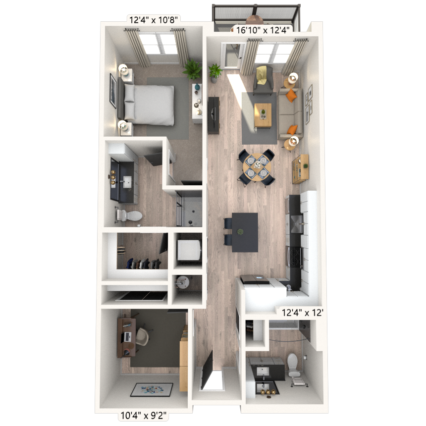 Floorplan image of unit 4080