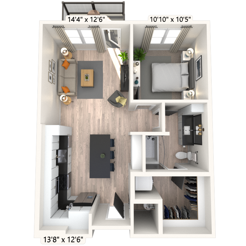 Floorplan image of unit 3056