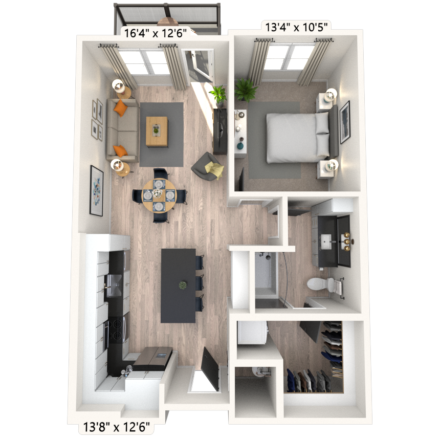 Floorplan image of unit 2077