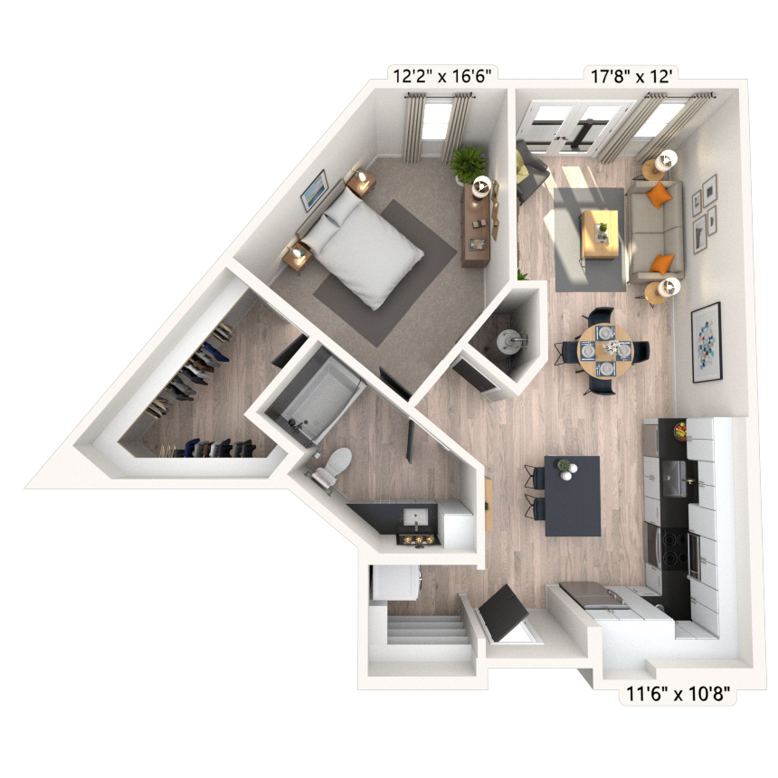 Floorplan image of unit 3016