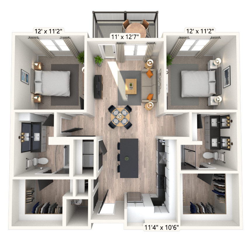 Floorplan image of unit 2063
