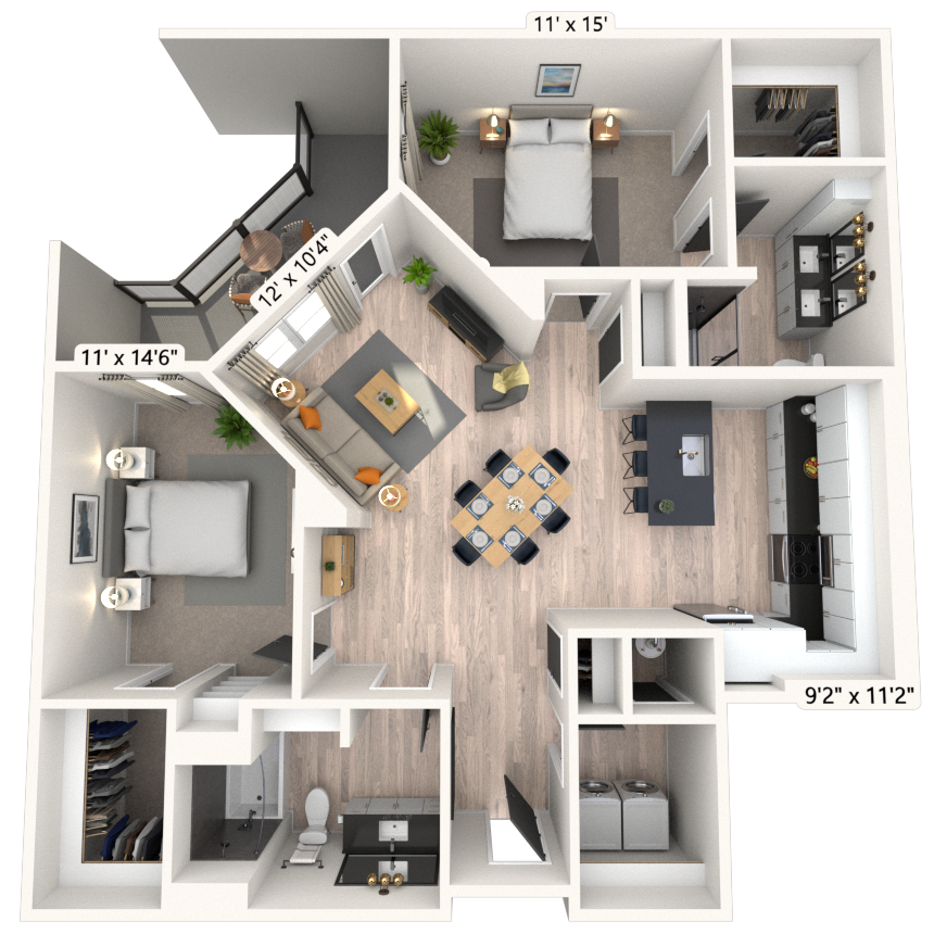 Floorplan image of unit 3072