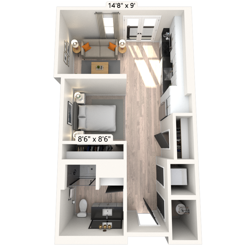 Floorplan image of unit 1037