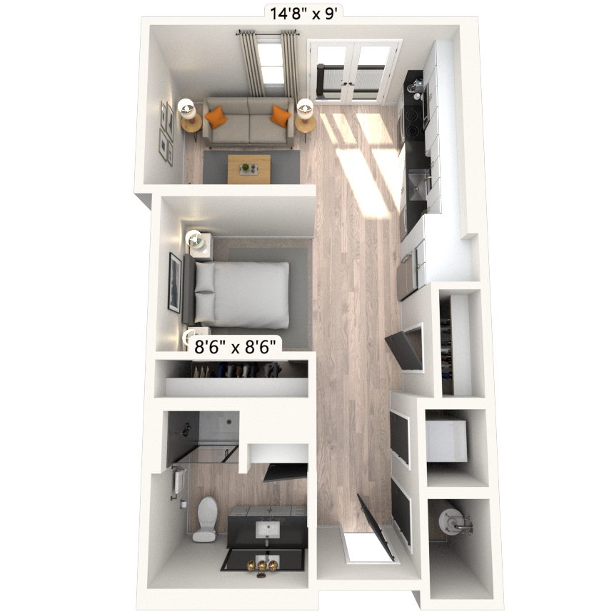 Floorplan image of unit 4009