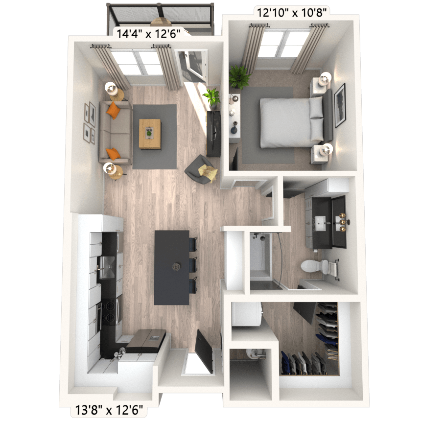 Floorplan image of unit 2061
