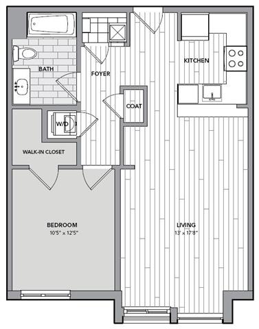 Floor plan for Unit S417 Floor plan for Unit S417